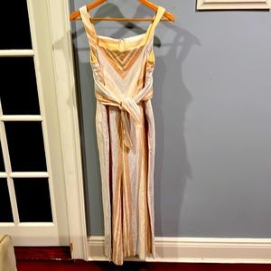 New Anthropologie jumpsuit. Neutral colors, firm